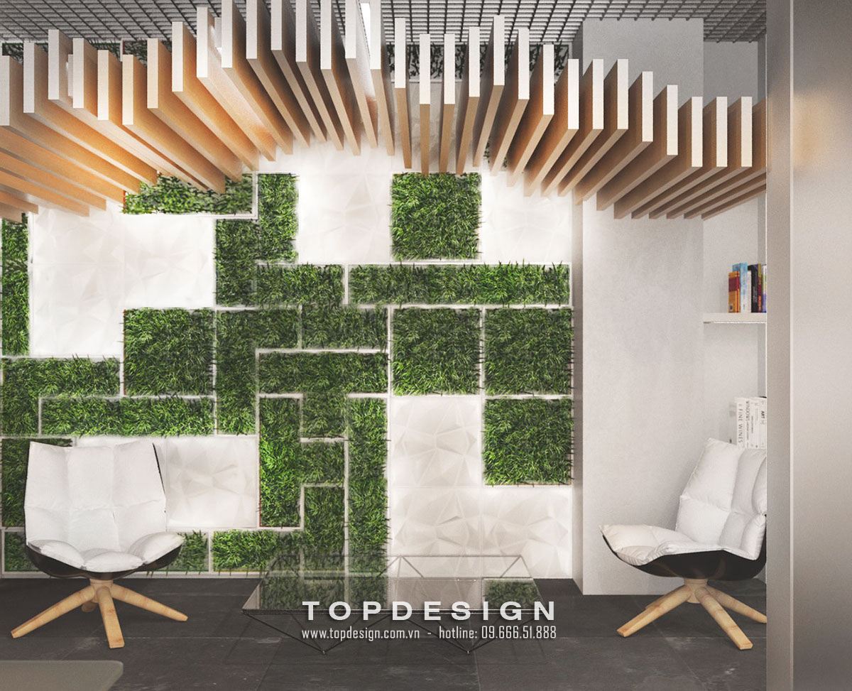 Thiết kế cây xanh trong văn phòng - đơn vị thi công nội thất - TOPDESIGN 6