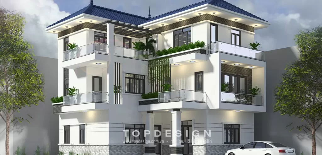 mẫu thiết kế biệt thự 3 tầng _ TOPDESIGN