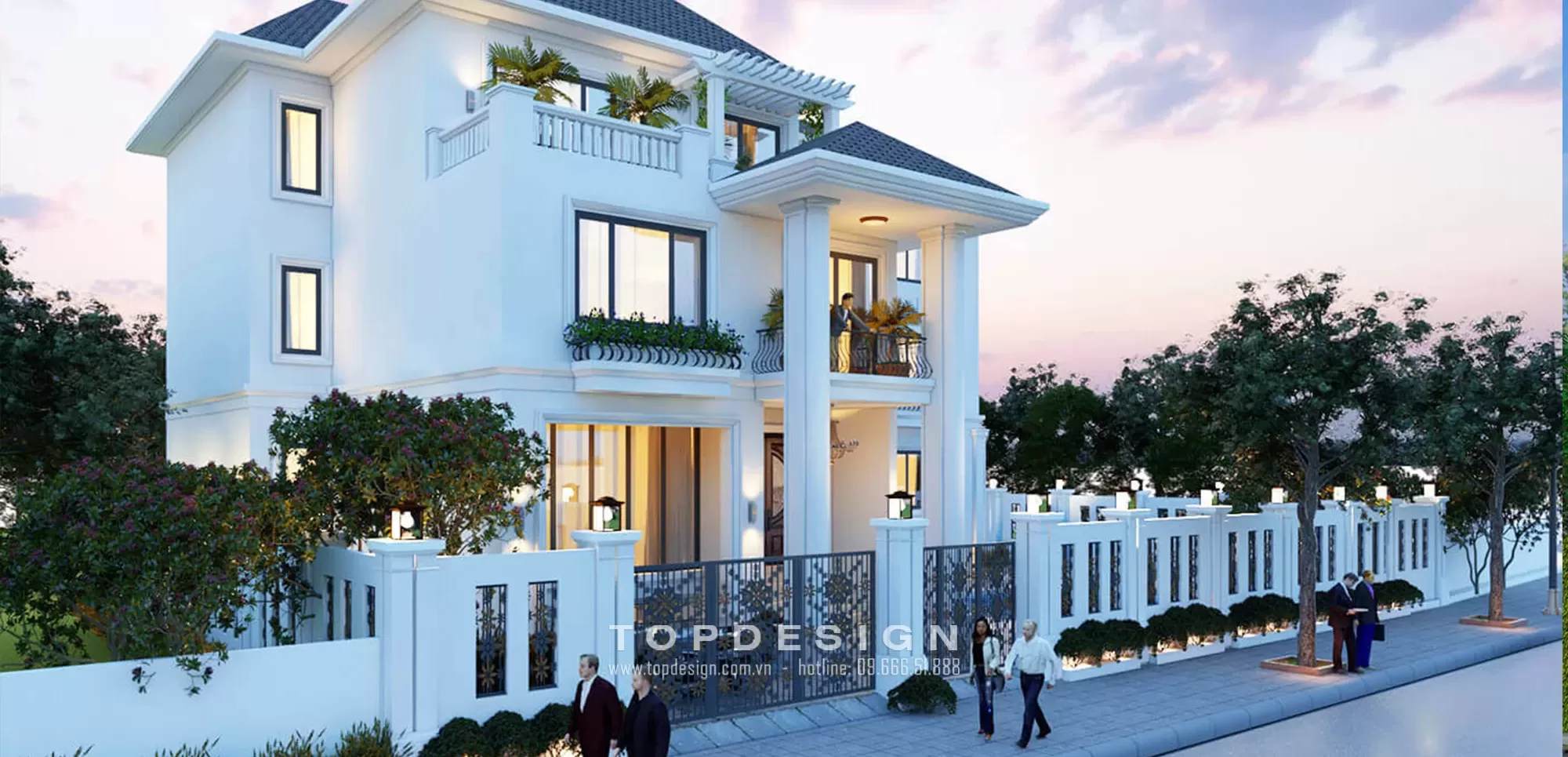 Thiết kế nội thất biệt thự Chà Là Vinhomes Ocean Park 2-báo giá thiết kế biệt thự -Mẫu nhà phố tân cổ điển - TOPDESIGN