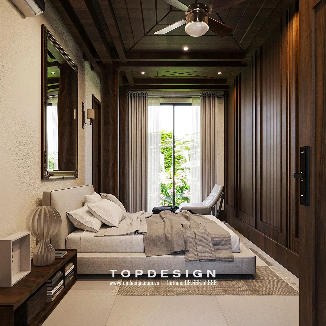 Thiết kế nội thất biệt thự tại Thanh Oai - TOPDESIGN -Phòng ngủ 1