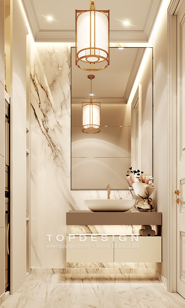 Thiết kế nội thất chung cư 93 Láng Hạ tân cổ điển_TOPDESIGN_phòng tắm 1