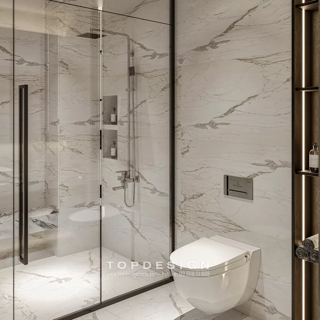 Thiết kế nội thất biệt thự Hado Charm Villas phong cách hiện đại- TOPDESIGN- phòng vệ sinh 2