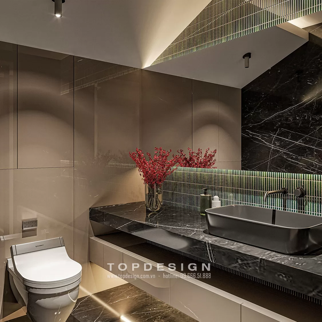 Thiết kế nội thất biệt thự Hado Charm Villas phong cách hiện đại- TOPDESIGN- phòng vệ sinh 3