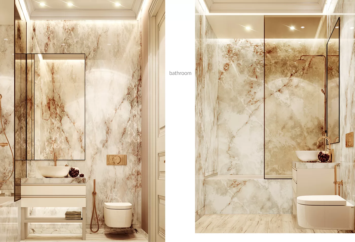 thiết kế nội thất phòng tắm biệt thự - TOPDESIGN - m2