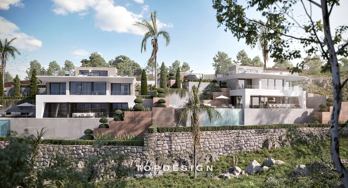 Mẫu thiết kế Villa nghỉ dưỡng đẹp hiện đại - TOPDESIGN - v15