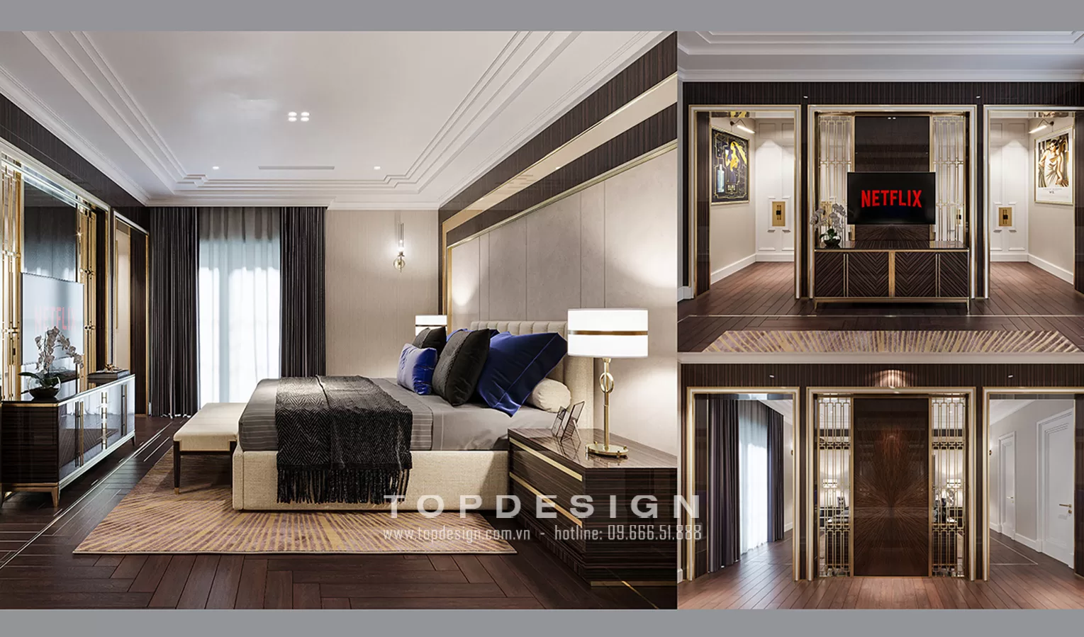 thiết kế nội thất biệt thự 6 phòng ngủ - TOPDESIGN - NG5
