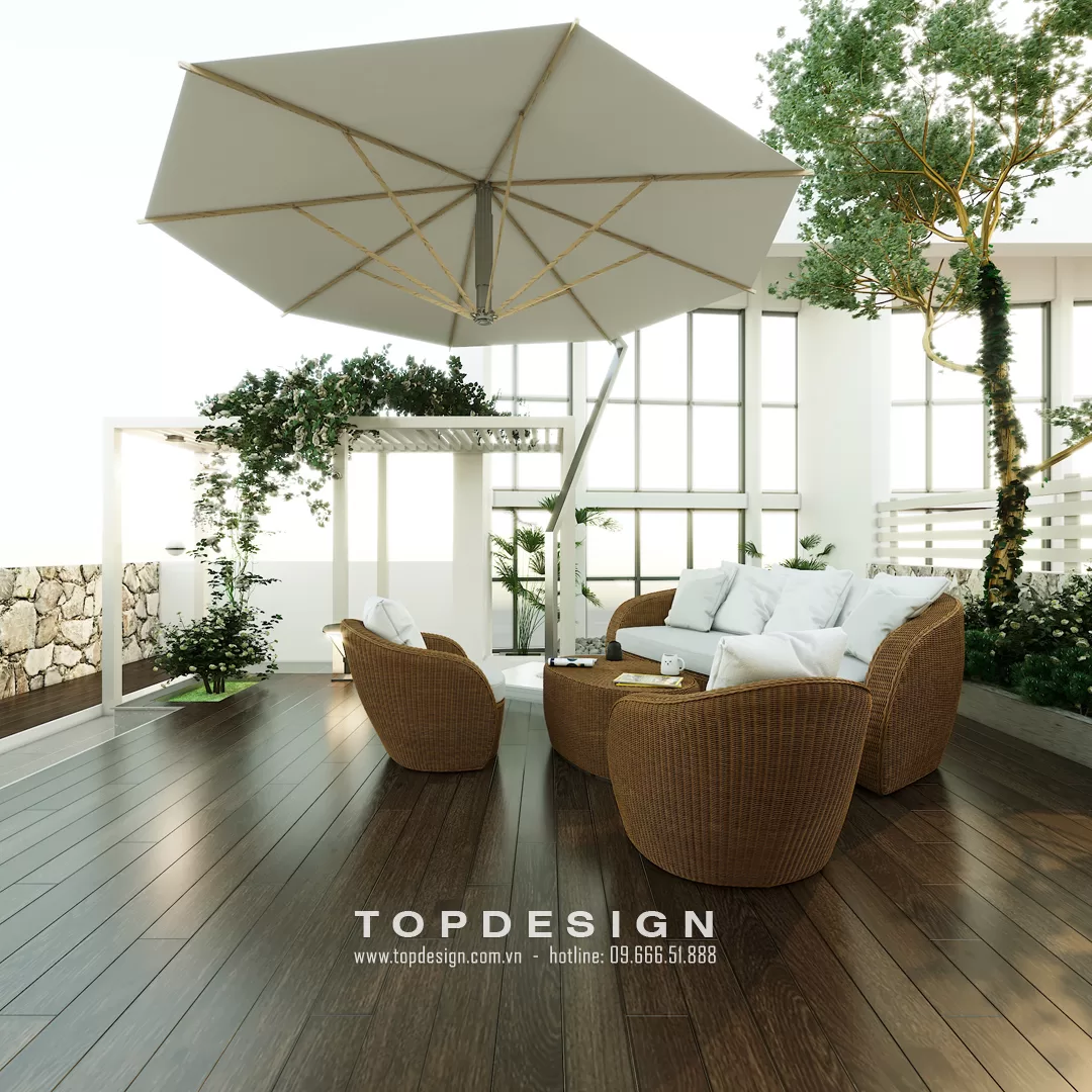 thiết kế sân thượng nhà biệt thự - Topdesign - p4