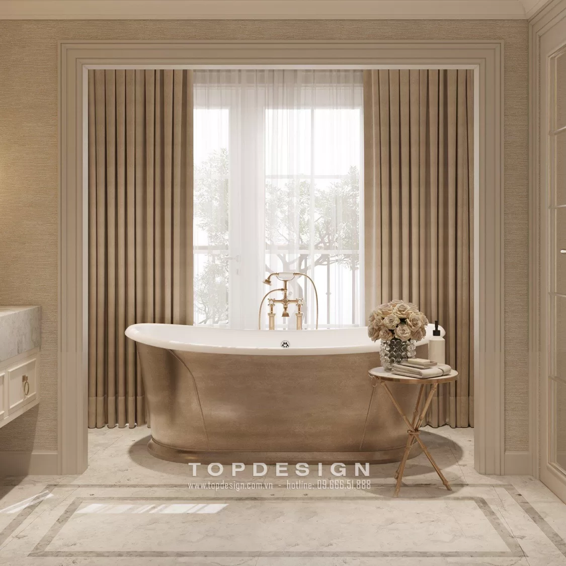 thiết kế nội thất phòng tắm biệt thự - TOPDESIGN - m1