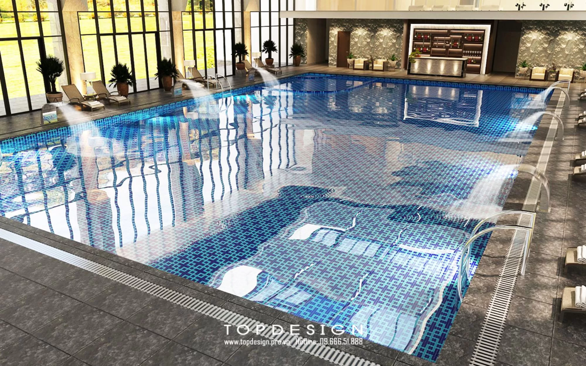 Mẫu thiết kế biệt thự nghỉ dưỡng có bể bơi- TOPDESIGN - b11