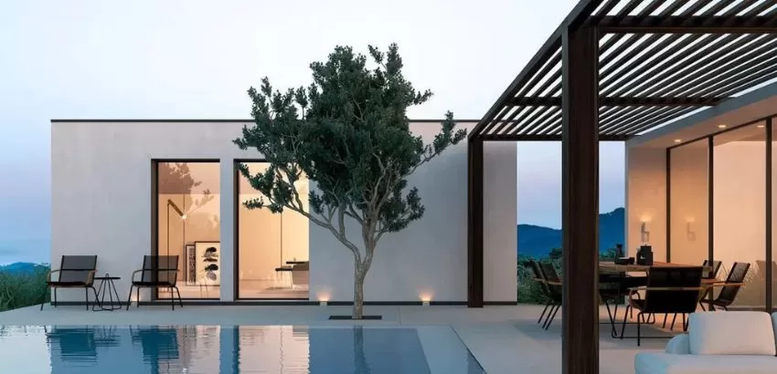 thiết kế nội thất biệt thự hiện đại có bể bơi - Topdesign -j9