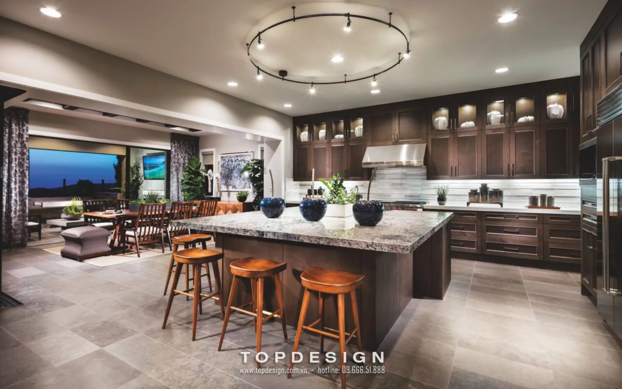 Thiết kế nội thất phòng bếp biệt thự - TOPDESIGN - k15