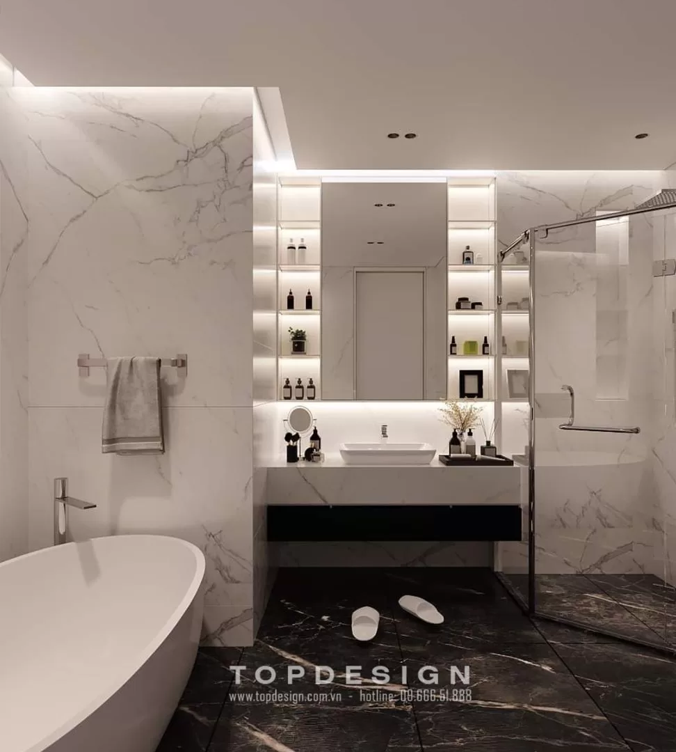thiết kế nội thất phòng tắm biệt thự - TOPDESIGN - m6