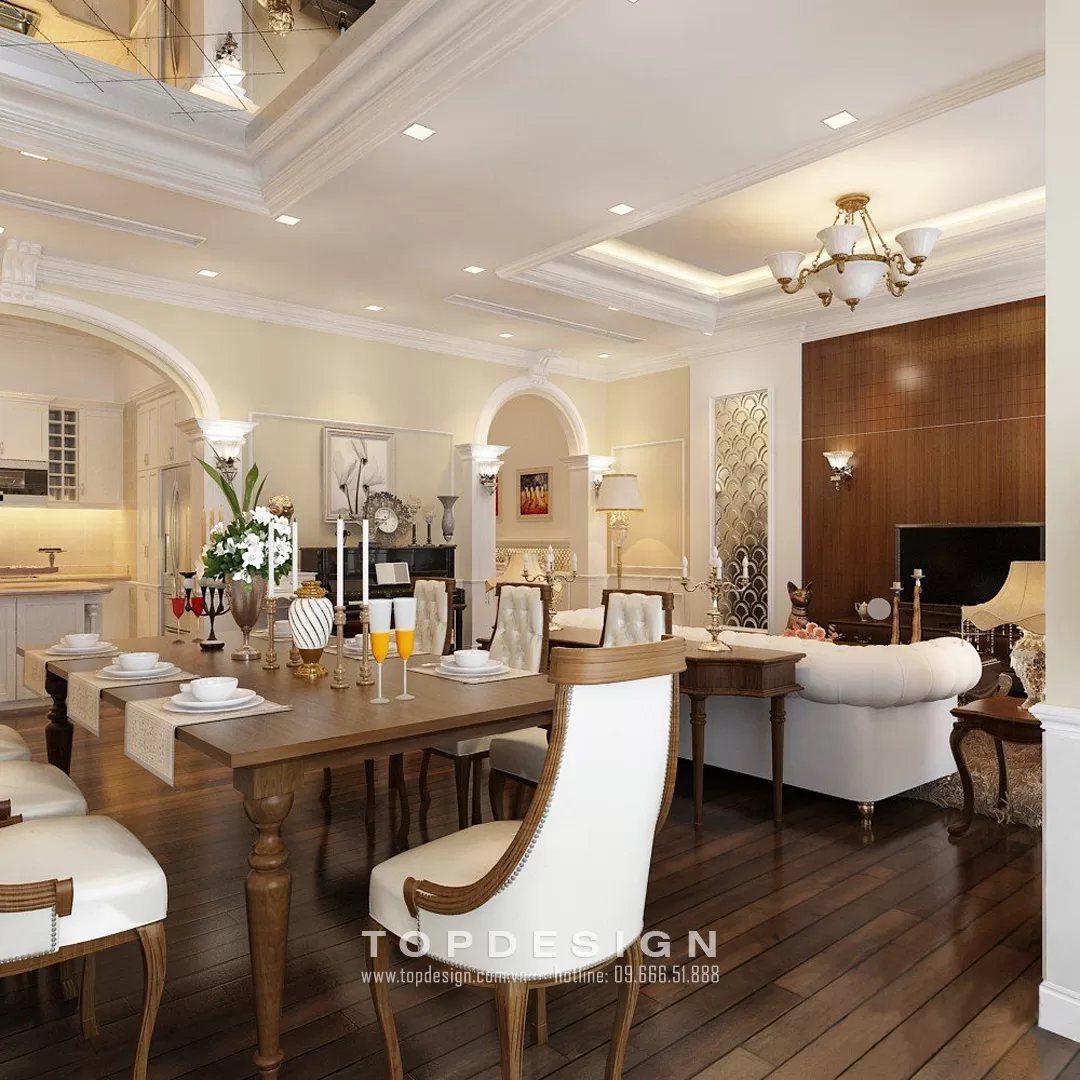 Thiết kế nội thất biệt thự tại Bắc Giang- Topdesign_Phòng ăn