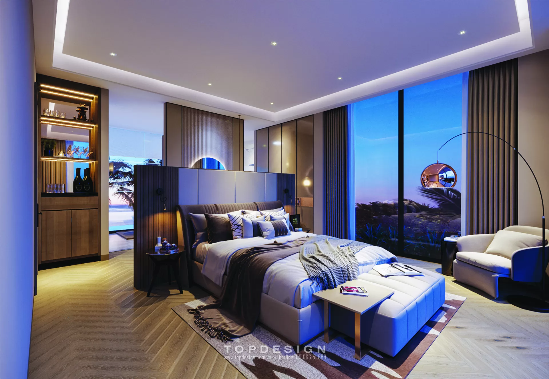 19. Thiết kế thi công Villa Quảng Bình - p. ngủ 2- Topdesign
