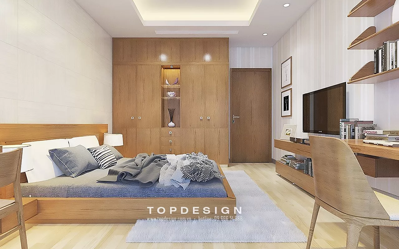 21. Thiết kế và thi công nội thất Penthouse Mandarin Garden - phòng ngủ