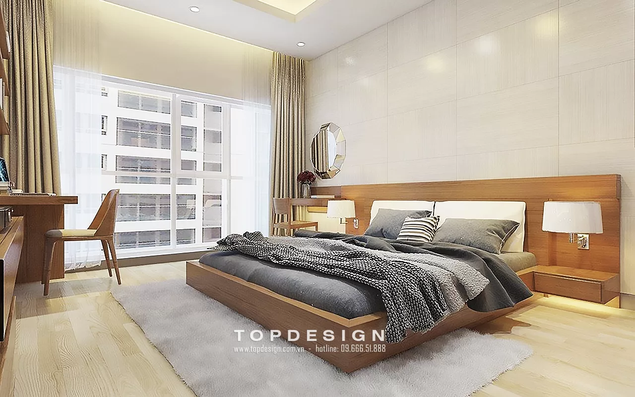 22. Thiết kế và thi công nội thất Penthouse Mandarin Garden - phòng ngủ