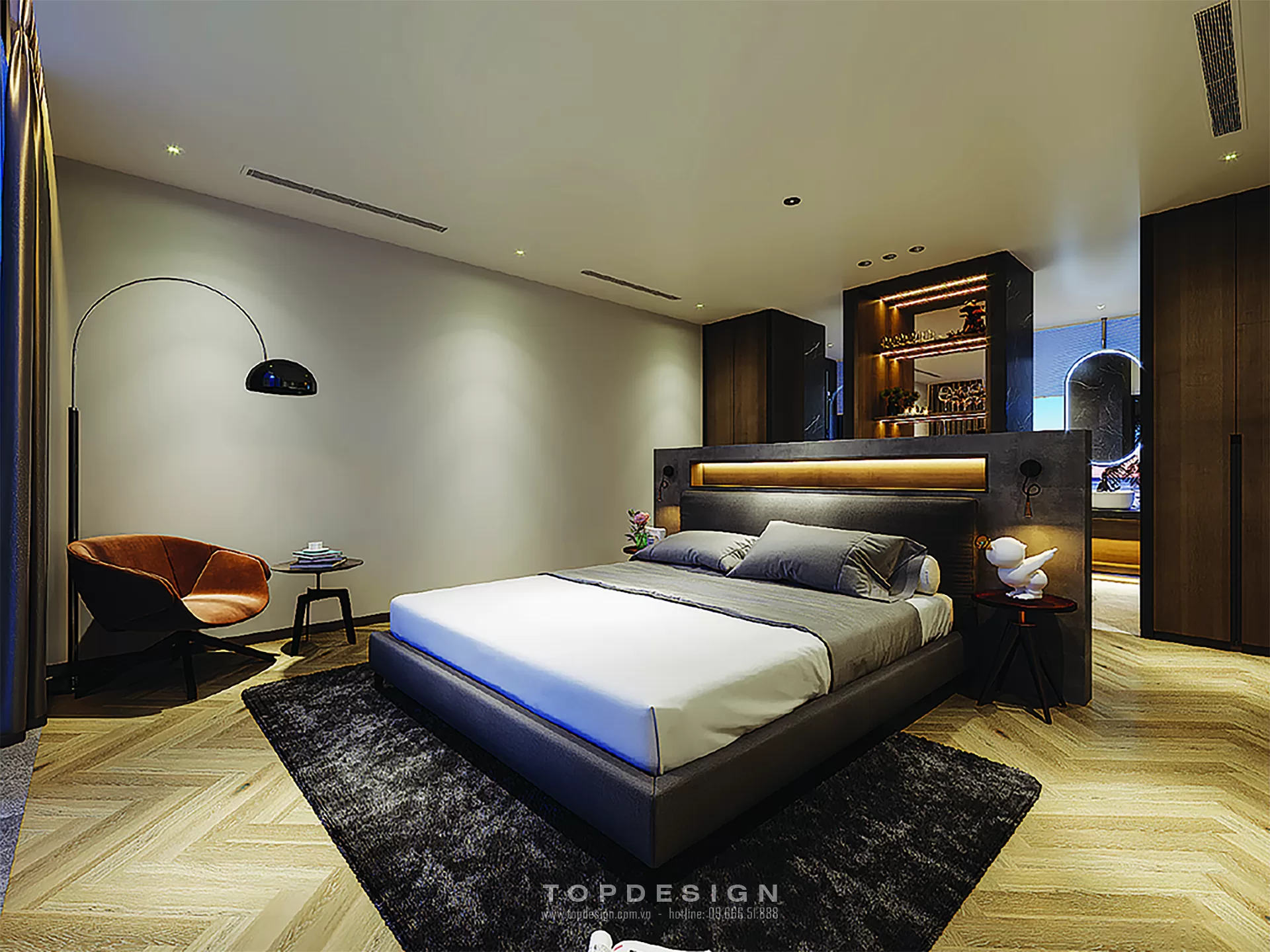 8. Thiết kế thi công Villa Quảng Bình - p. ngủ -Topdesign