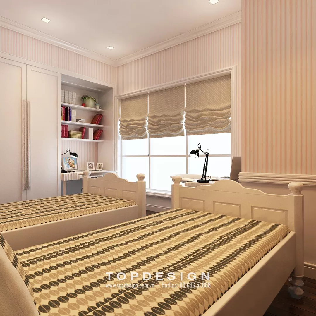 Thiết kế nội thất biệt thự tại Bắc Giang- Topdesign- phòng ngủ con