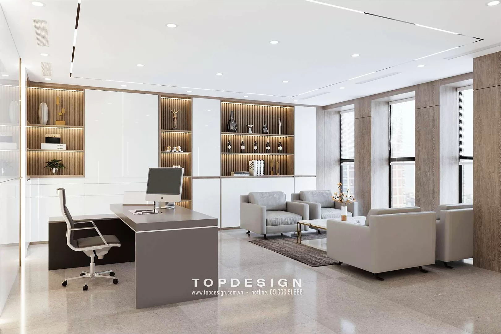 11. Thiết kế văn phòng ngân hàng - Topdesign