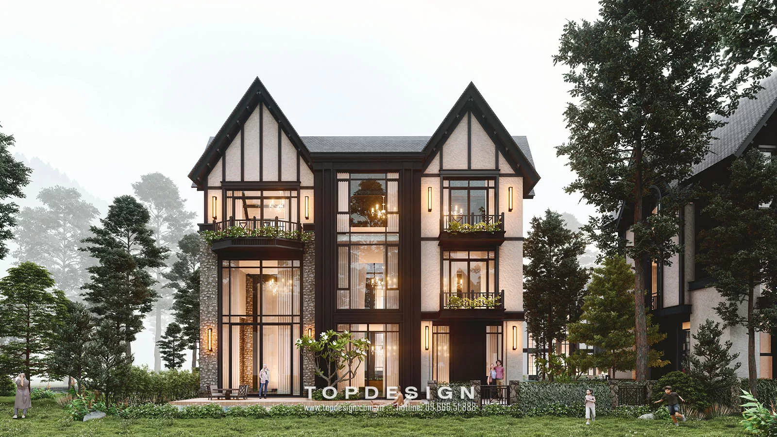 Thiết kế biệt thự 3 tầng có sân vườn - TOPDESIGN - 5