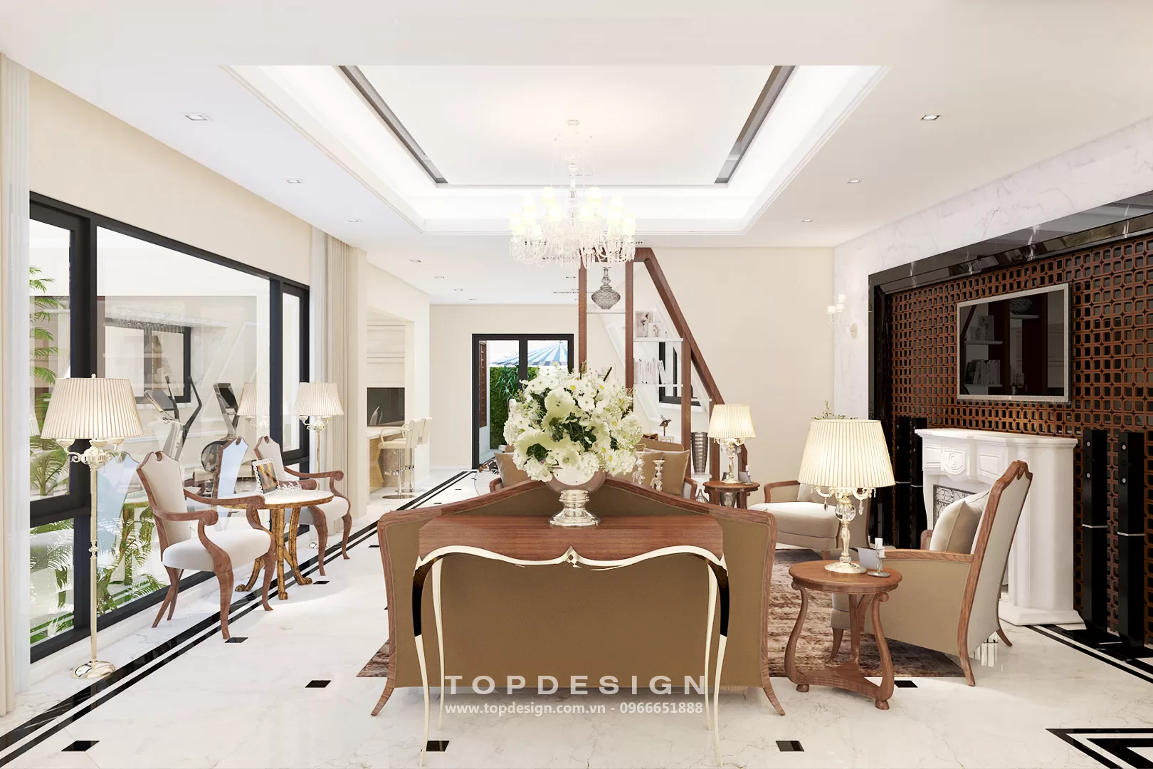 thiết kế nội thất biệt thự The Mansions Hà Nội - TOPDESIGN - 3