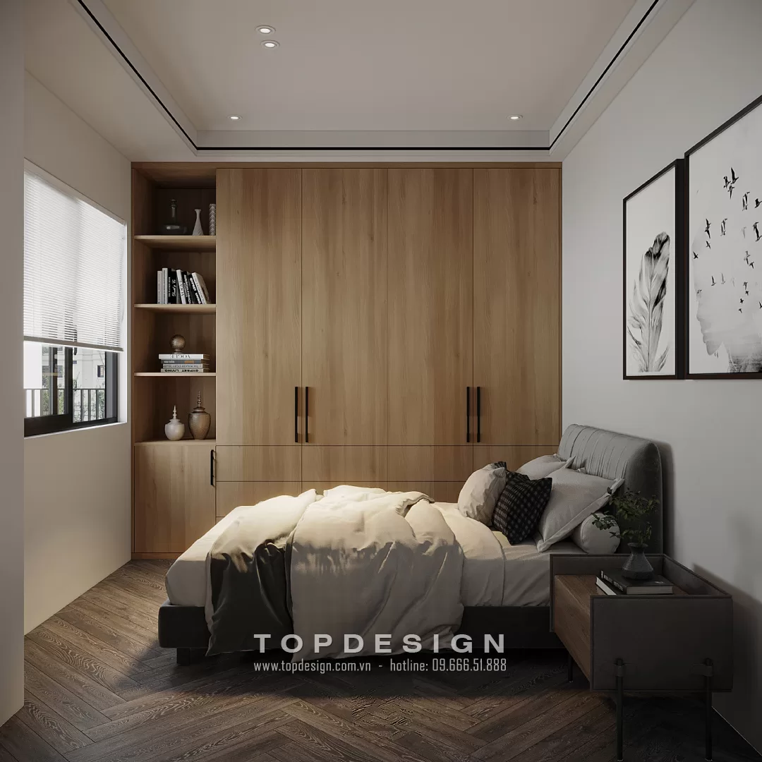 12. Thiết kế nội thất căn hộ chung cư cao cấp Diamond Residence Lê văn Lương- p ngủ master
