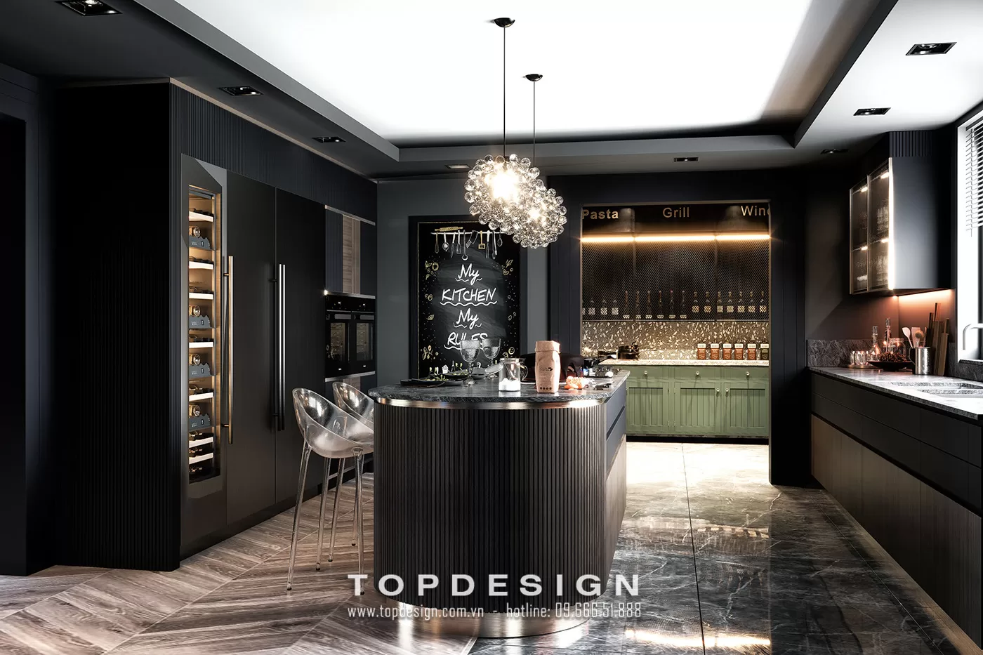 Thiết kế bếp biệt thự - TOPDESIGN - 16