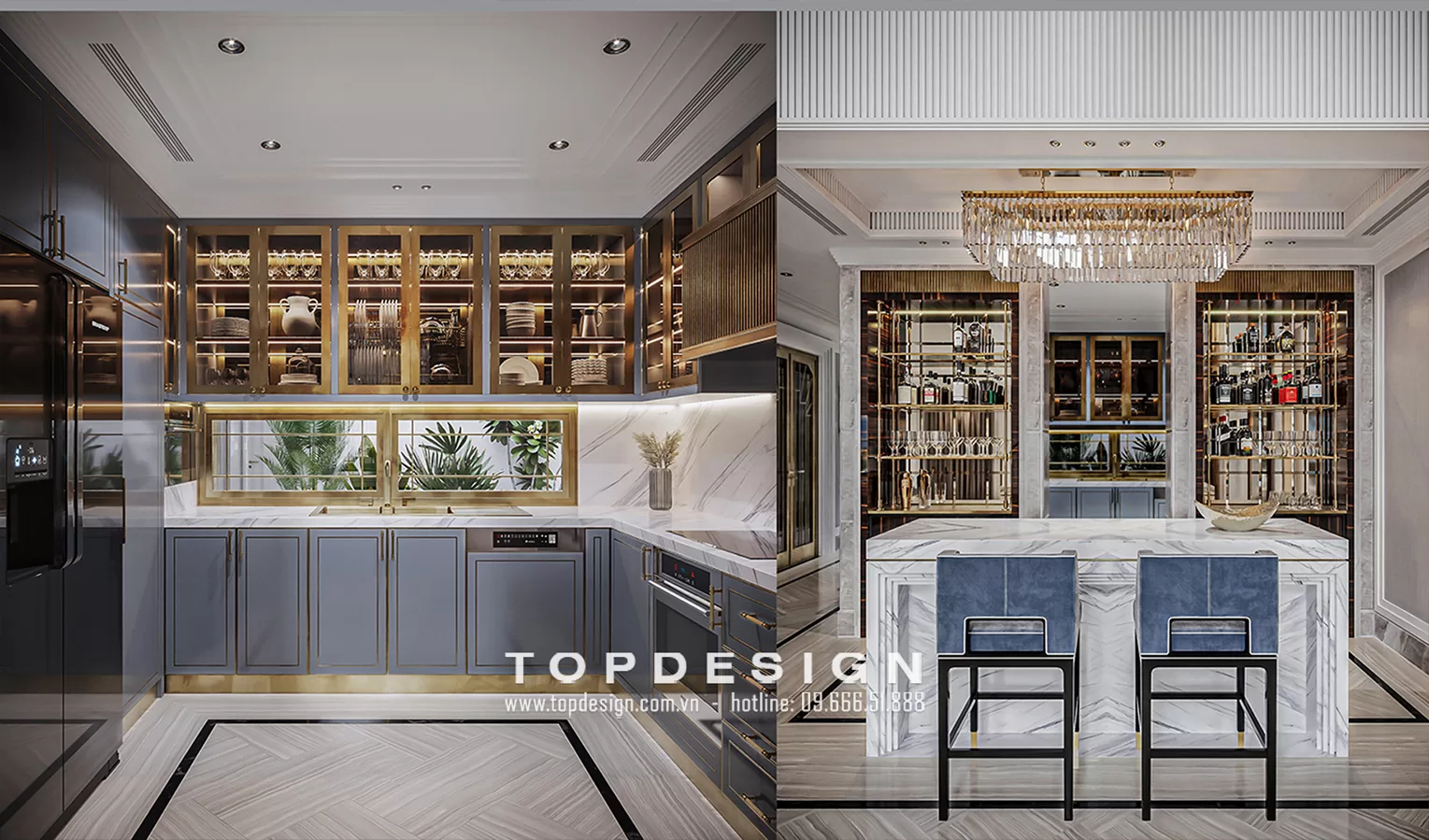 Thiết kế bếp biệt thự - TOPDESIGN - 9