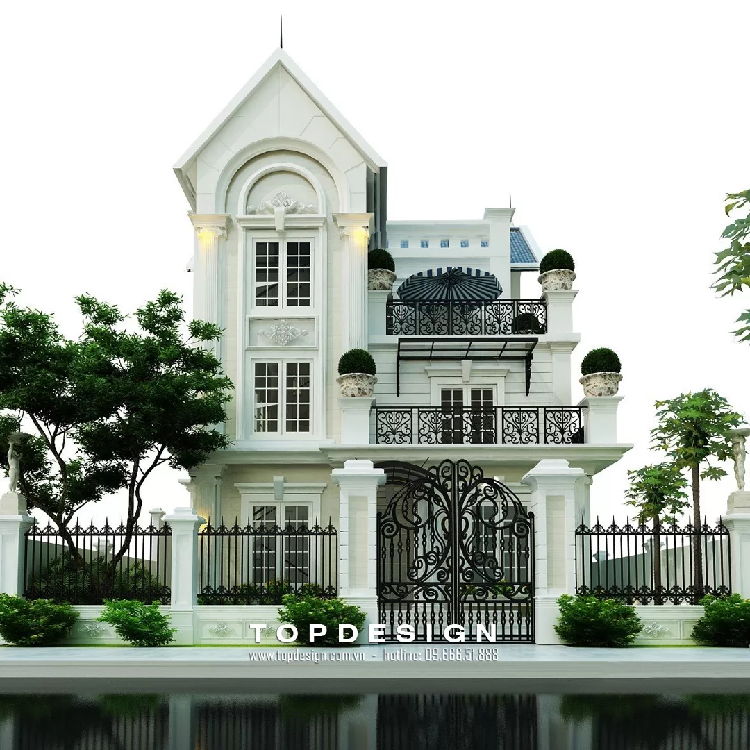 Thiết kế thi công biệt thự Việt Hưng phong cách tân cổ điển