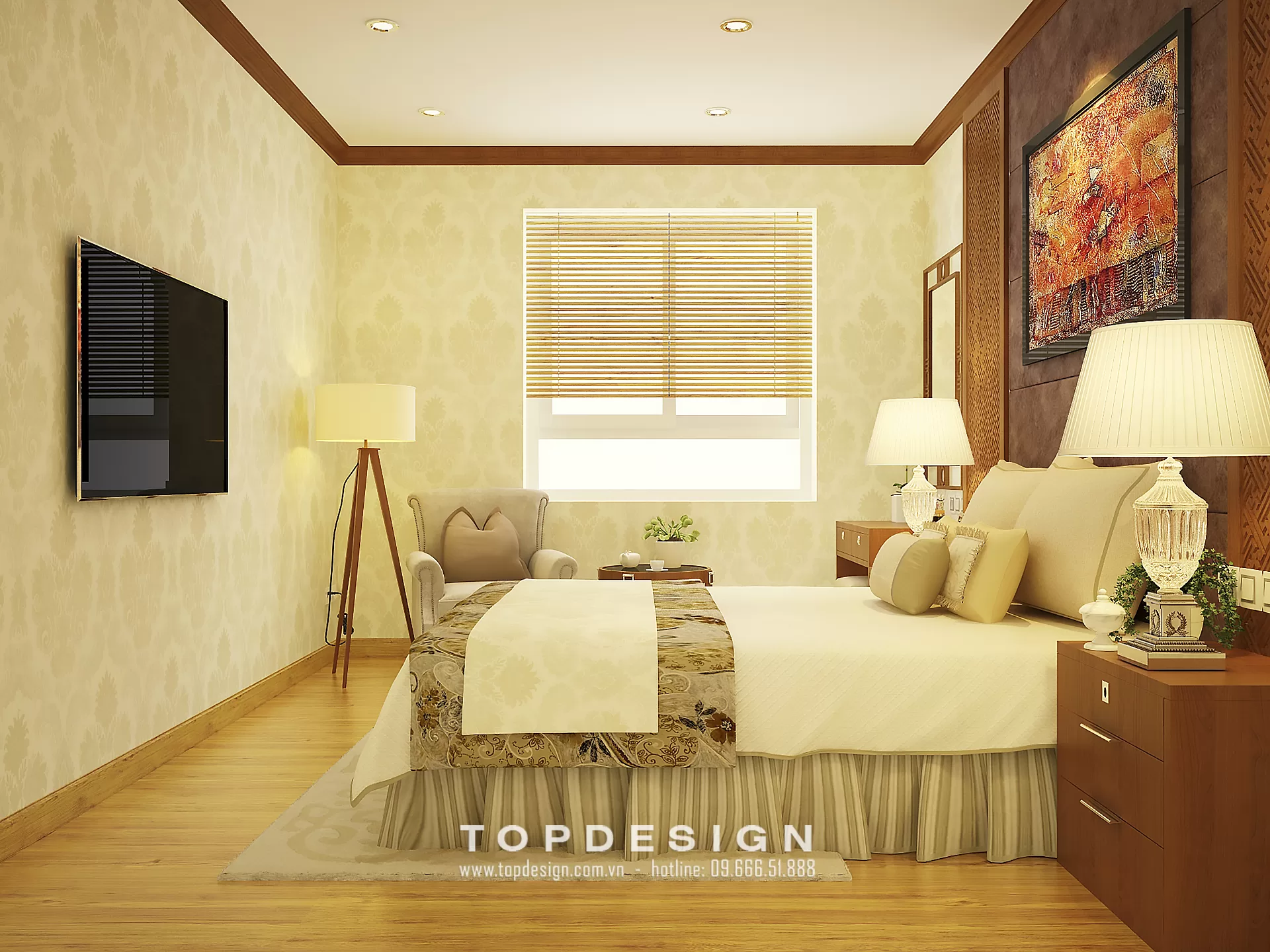 TOP - Thiết kế nội thất chung cư Thái Hà-P. ngủ 01
