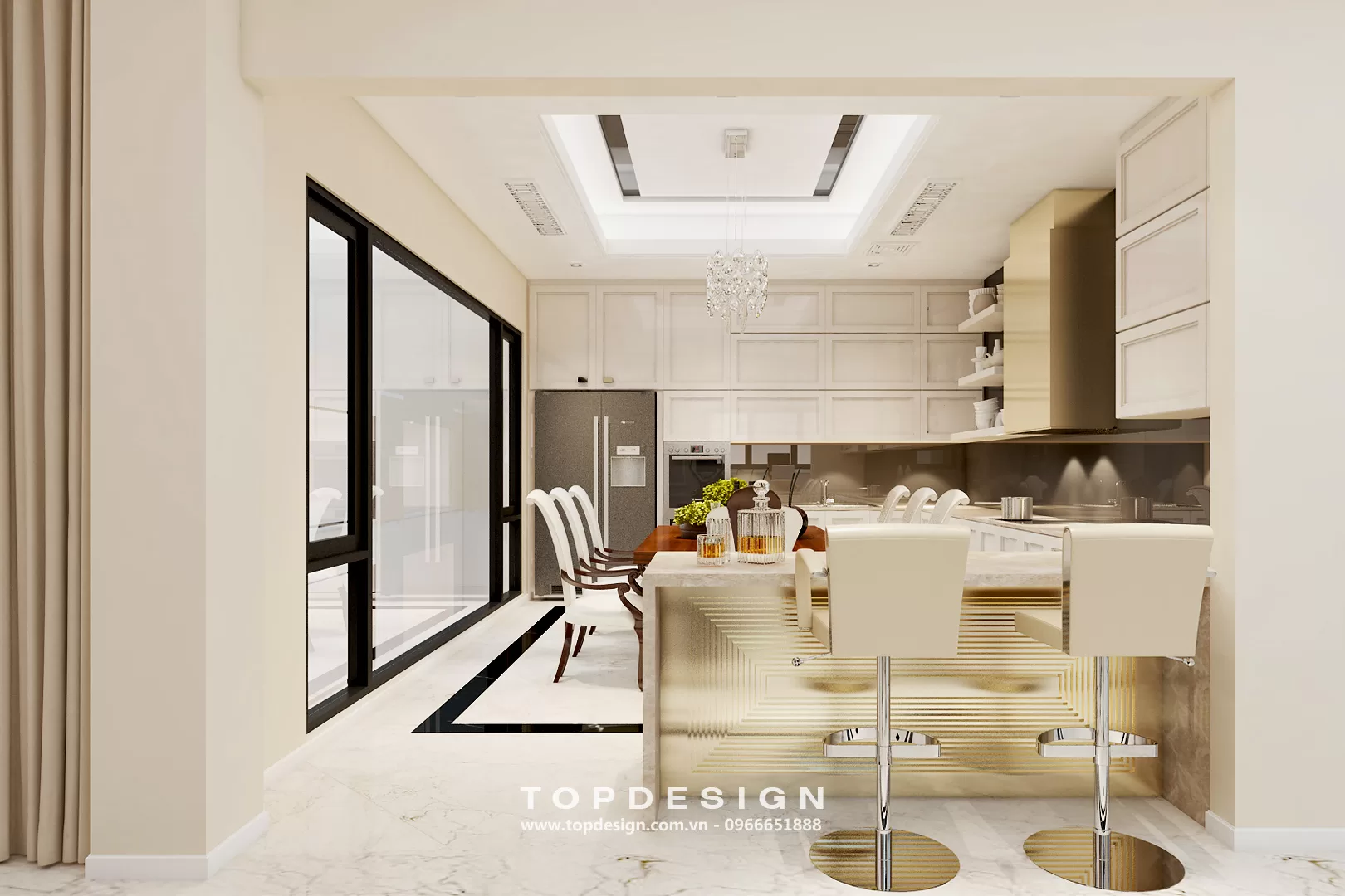 Thiết kế bếp biệt thự - TOPDESIGN - 7