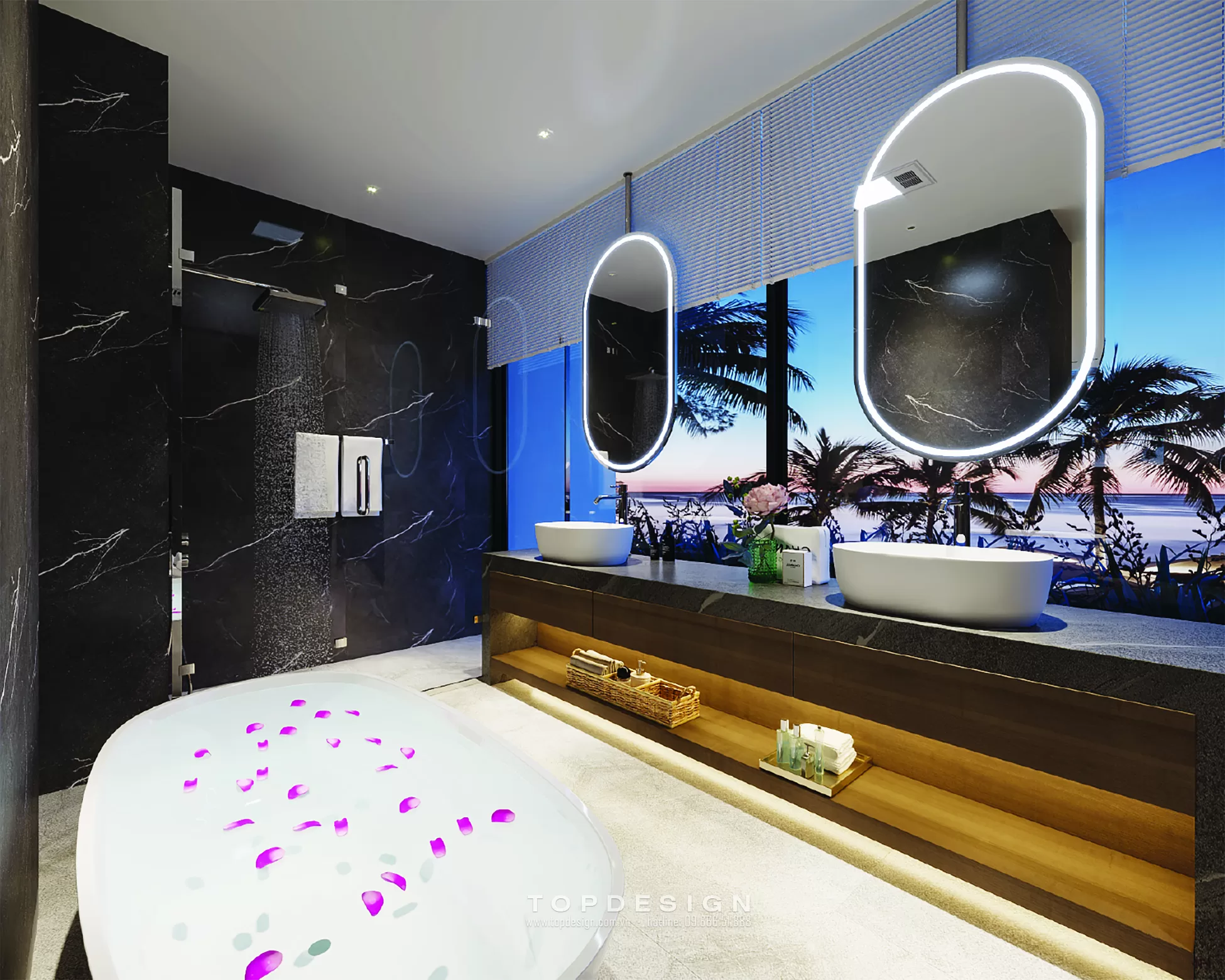 Thiết kế nội thất phòng tắm biệt thự-Topdesign