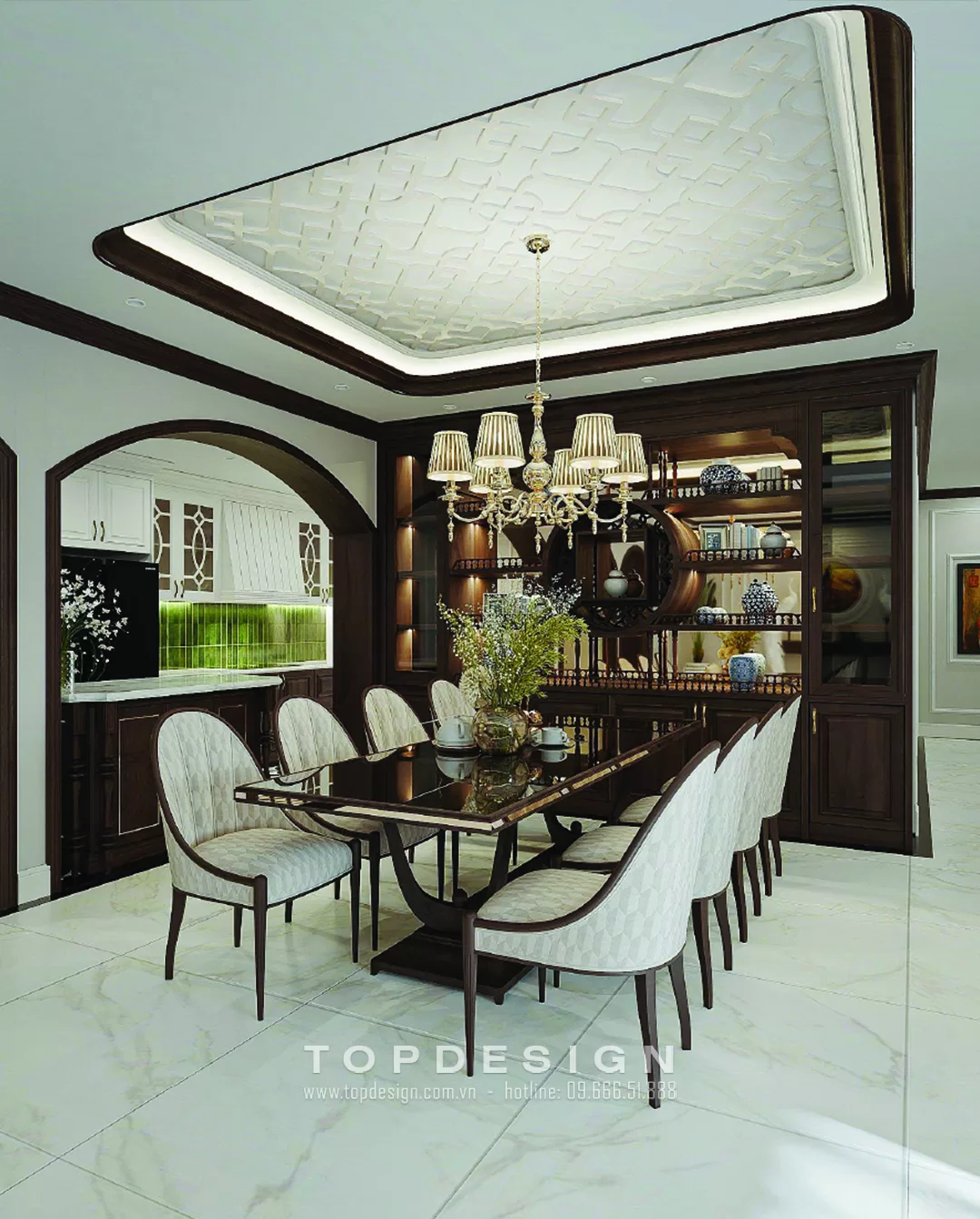9. Mẫu phòng ăn biệt thự- Topdesign