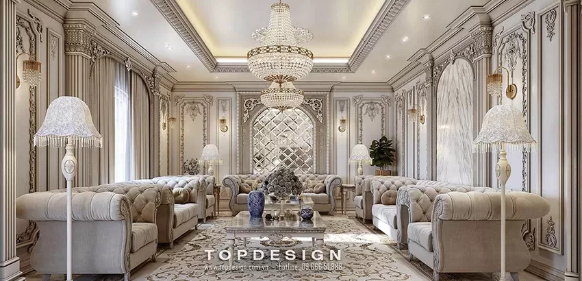Thiết kế nội thất tân cổ điển biệt thự - TOPDESIGN - 27
