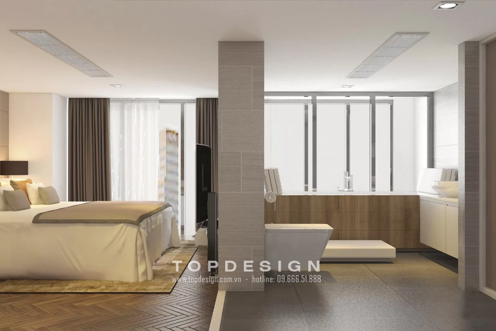 Thiết kế nội thất nhà phố hiện đại - Topdesign 07