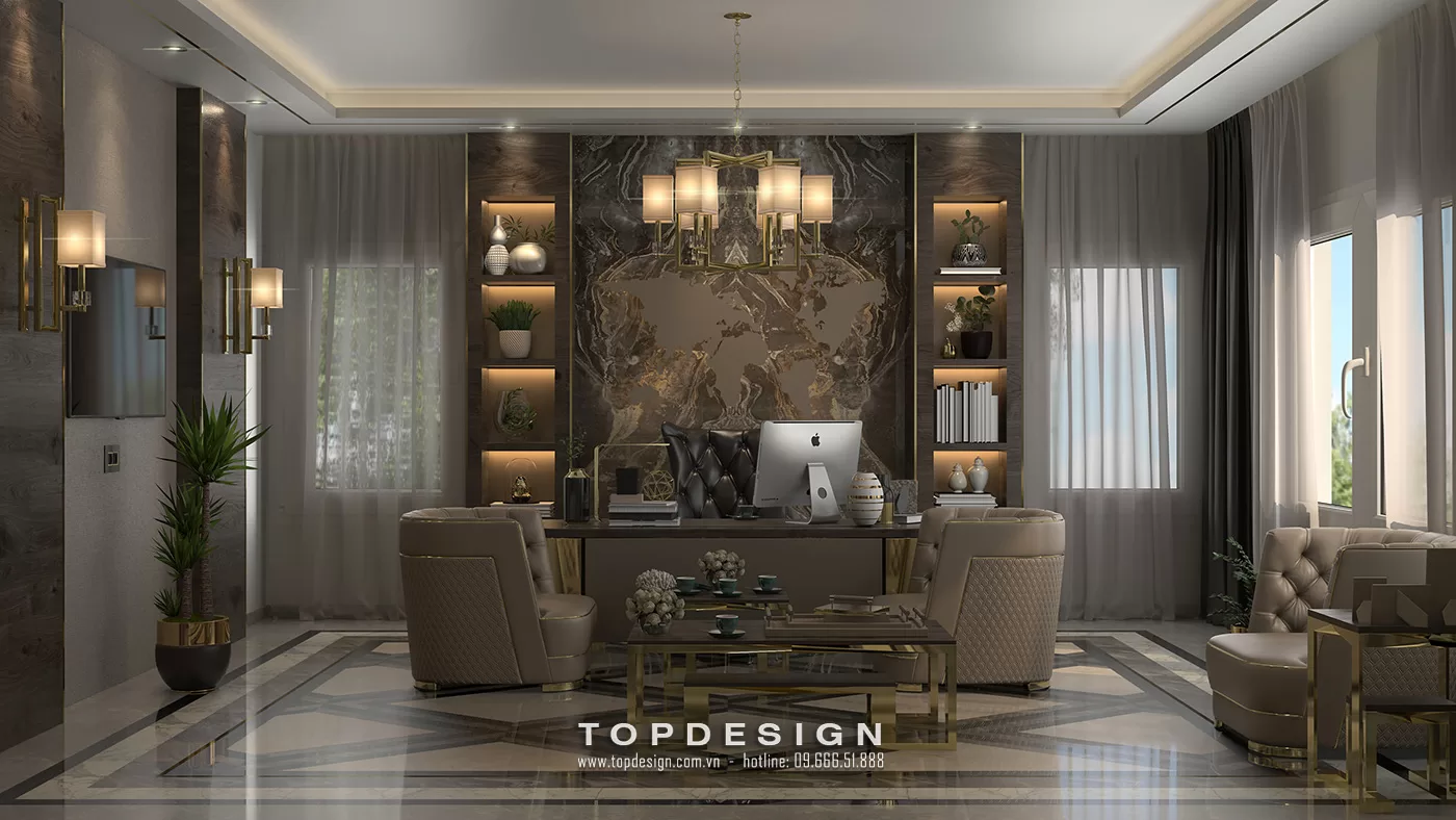 Thiết kế văn phòng Luxury cao cấp - Topdesign 01