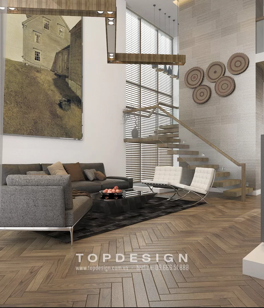 Thiết kế nội thất nhà phố hiện đại - TOPDESIGN - 9