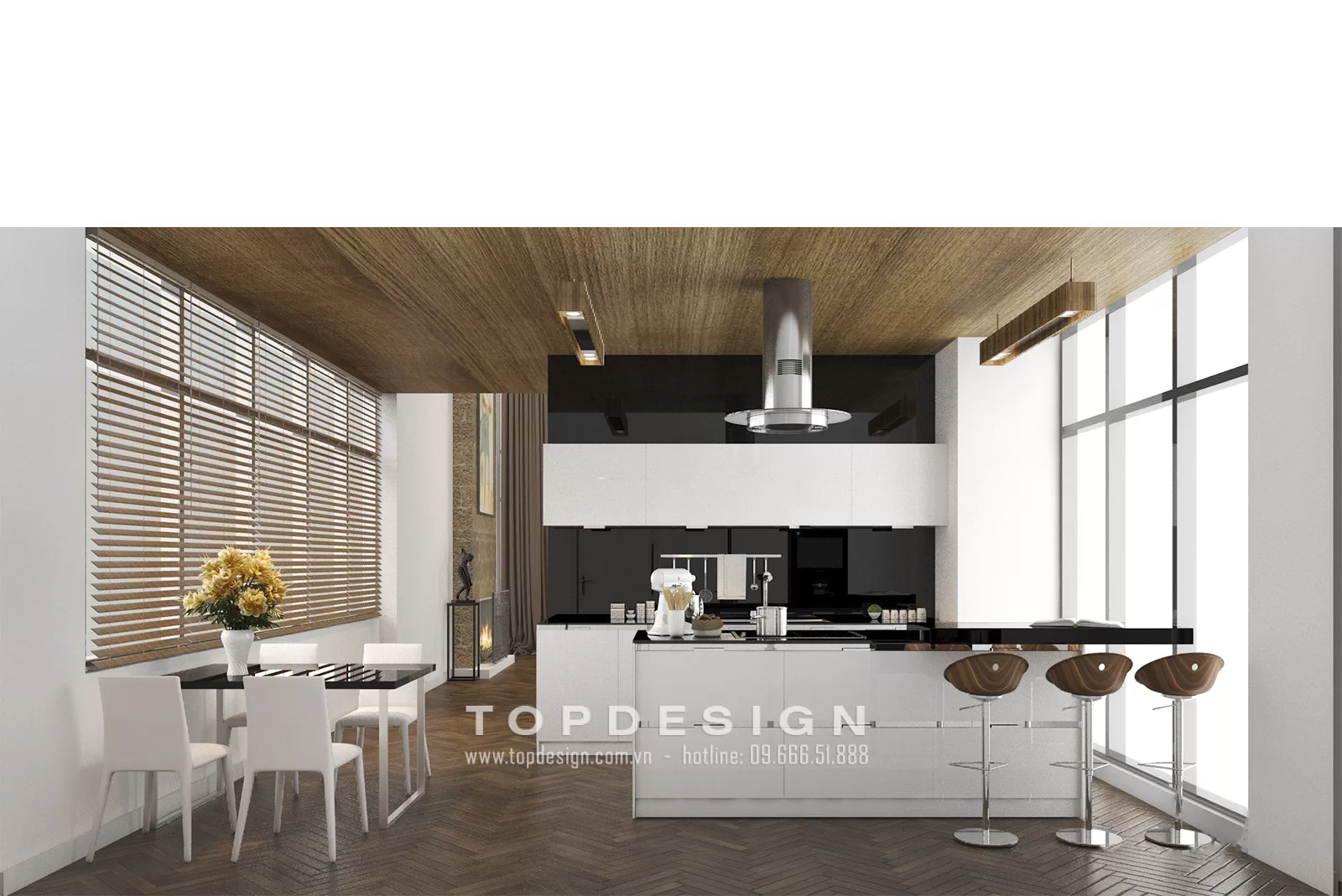 Thiết kế nội thất nhà phố hiện đại - TOPDESIGN - 11