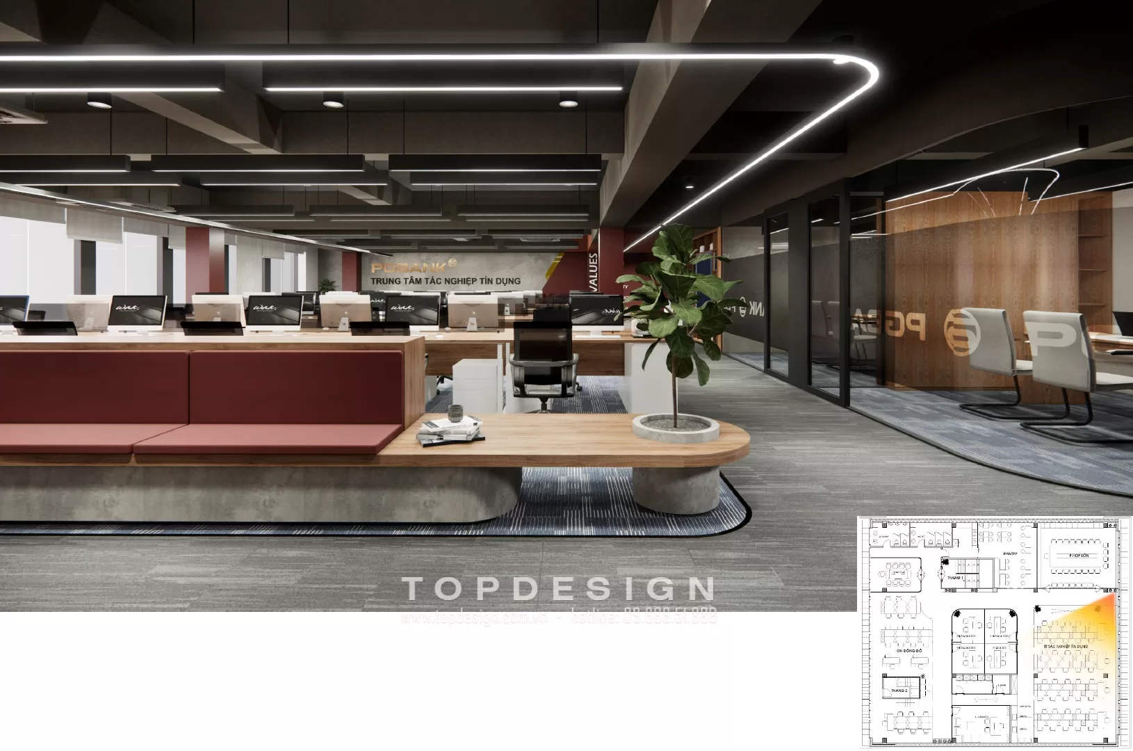 Thiết kế văn phòng công ty chứng khoán - TOPDESIGN - 12
