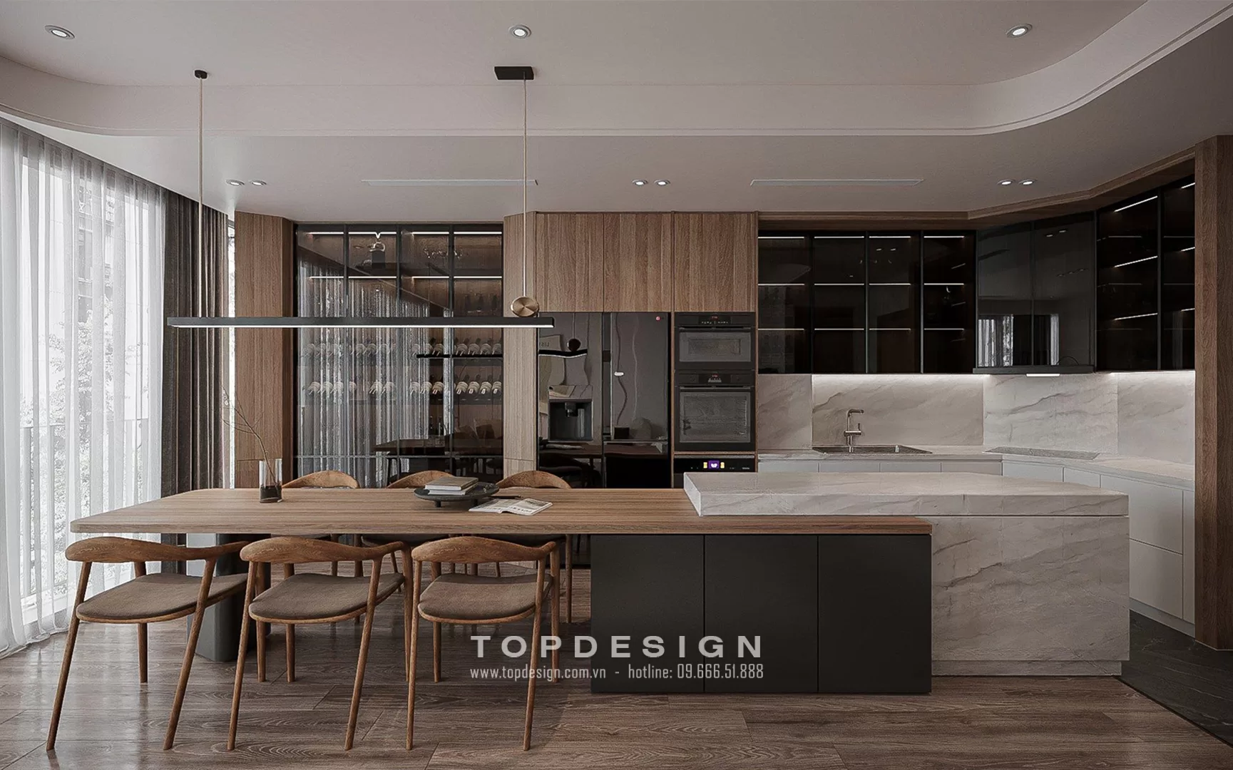 Thiết kế nội thất nhà phố hiện đại - TOPDESIGN - 2