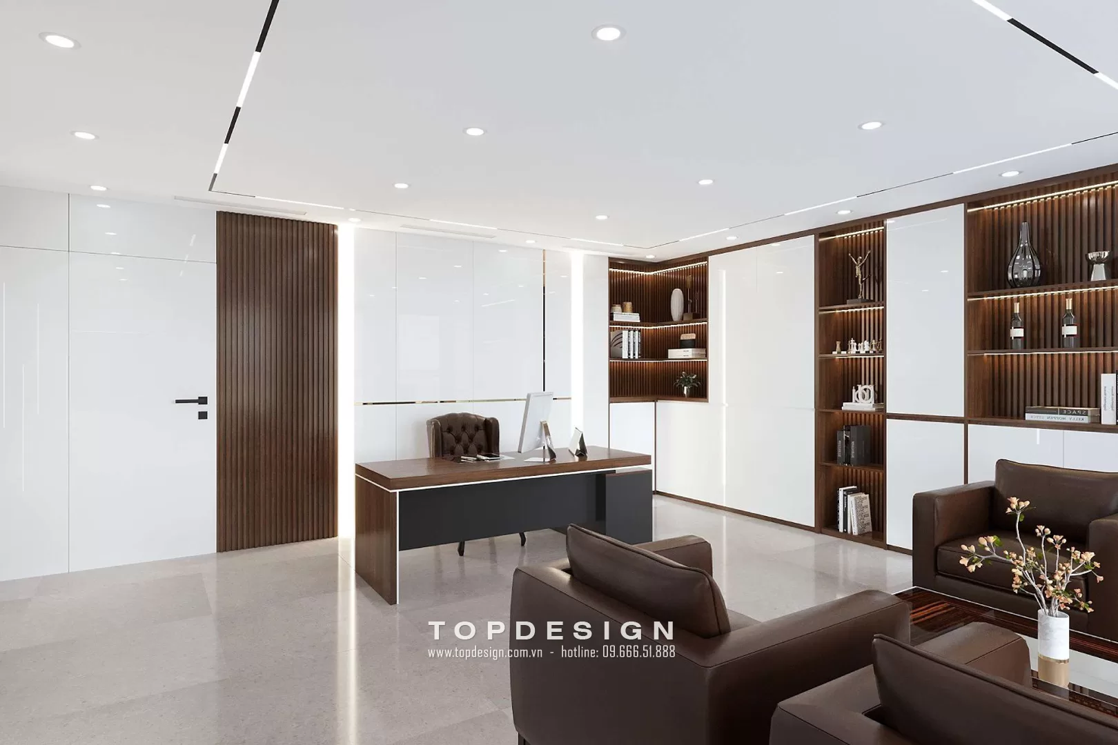 Thiết kế nội thất văn phòng nhà liền kề - Topdesign 01