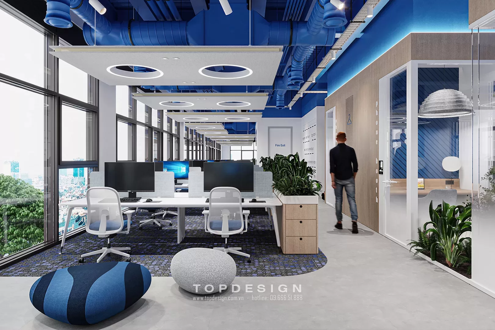 Thiết kế văn phòng công ty tư vấn du học - TOPDESIGN - 9