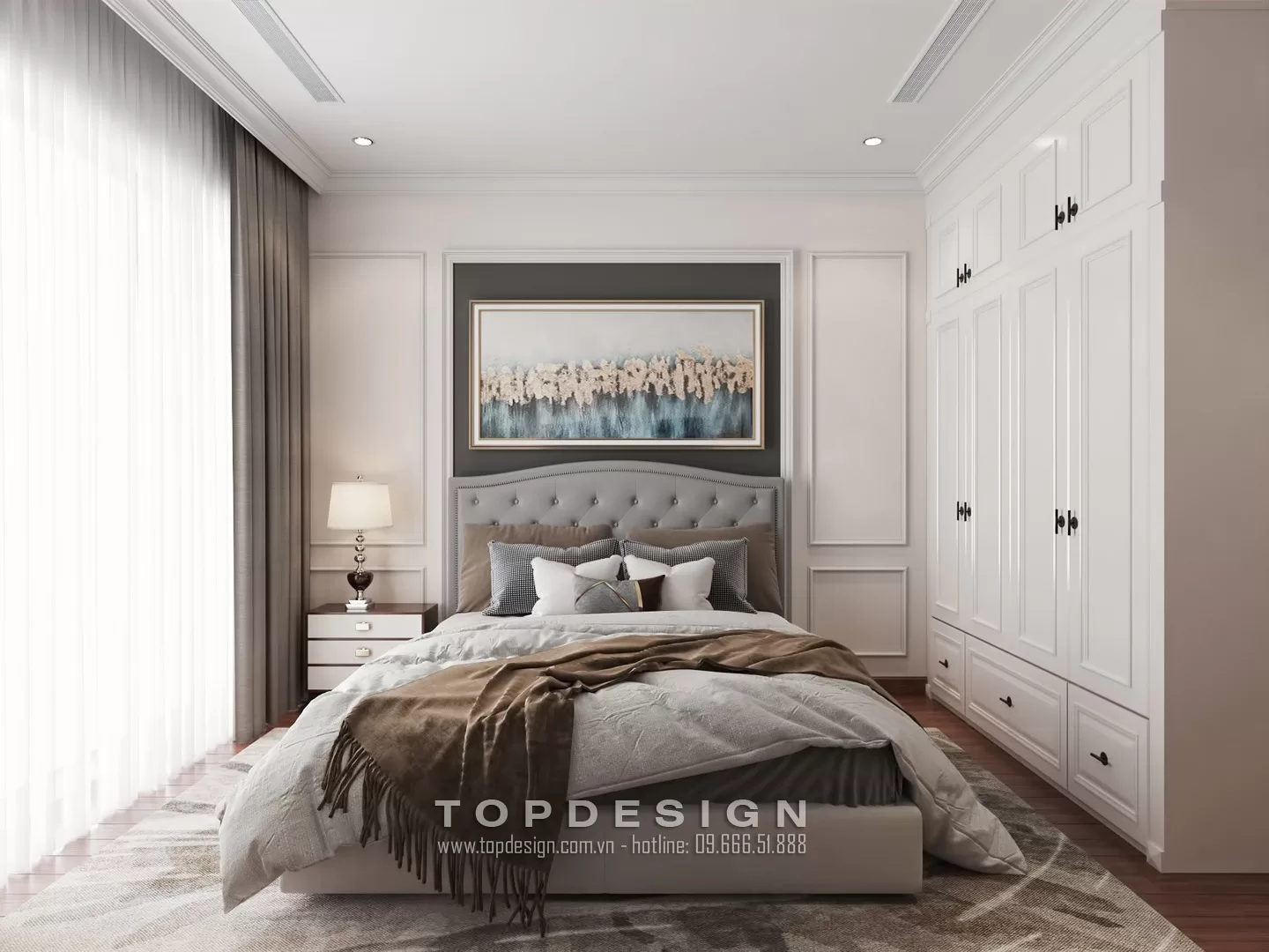 Thiết kế nội thất chung cư tân cổ điển - TOPDESIGN - 23