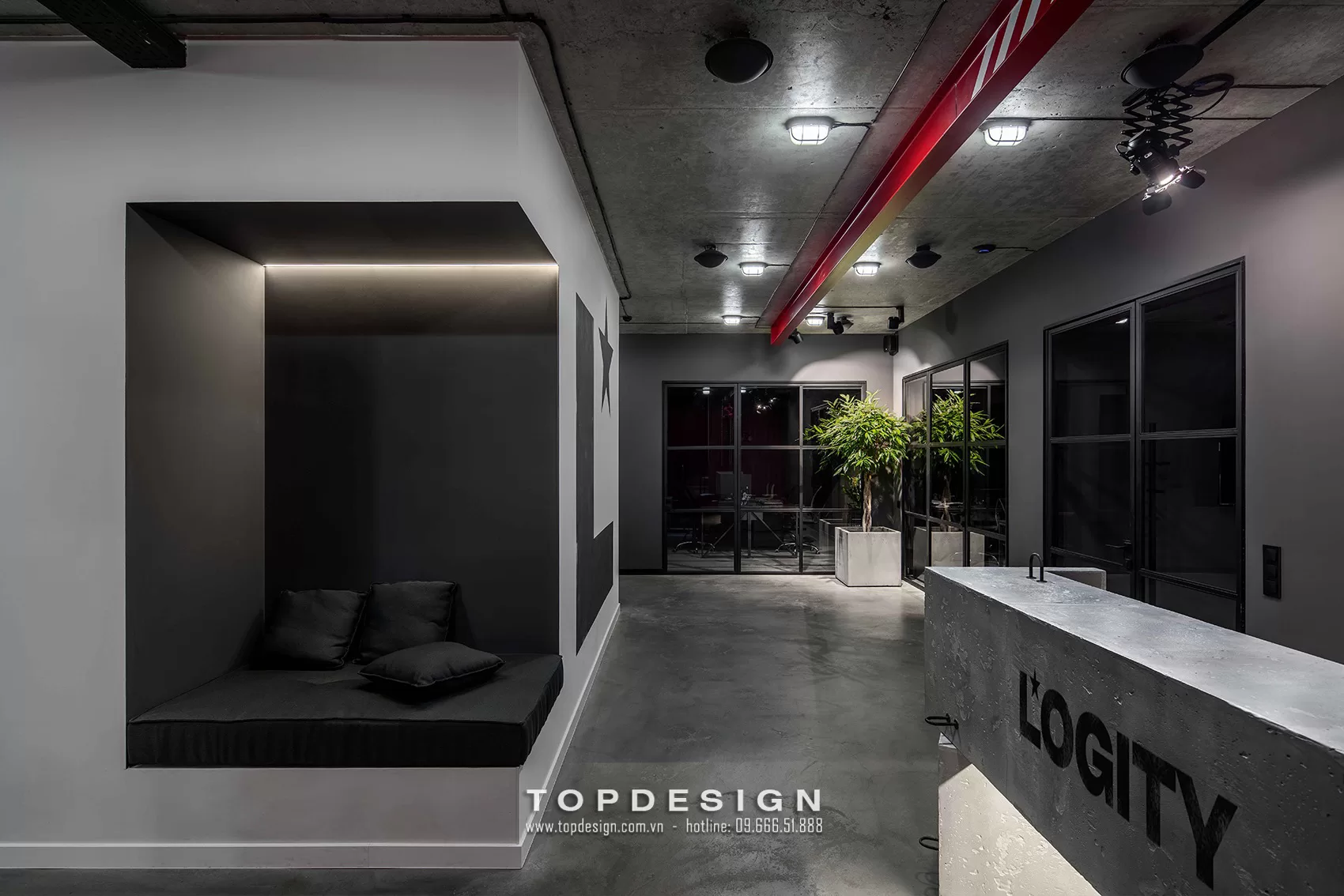 Mẫu thiết kế văn phòng phong cách công nghiệp - TOPDESIGN - 2