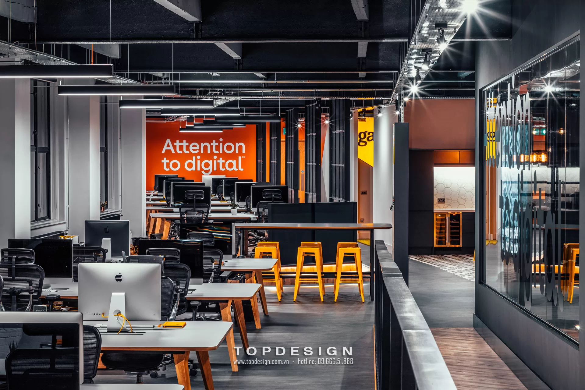 Mẫu thiết kế văn phòng phong cách công nghiệp - TOPDESIGN - 3