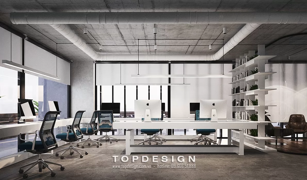 Mẫu thiết kế văn phòng phong cách công nghiệp - TOPDESIGN - 11