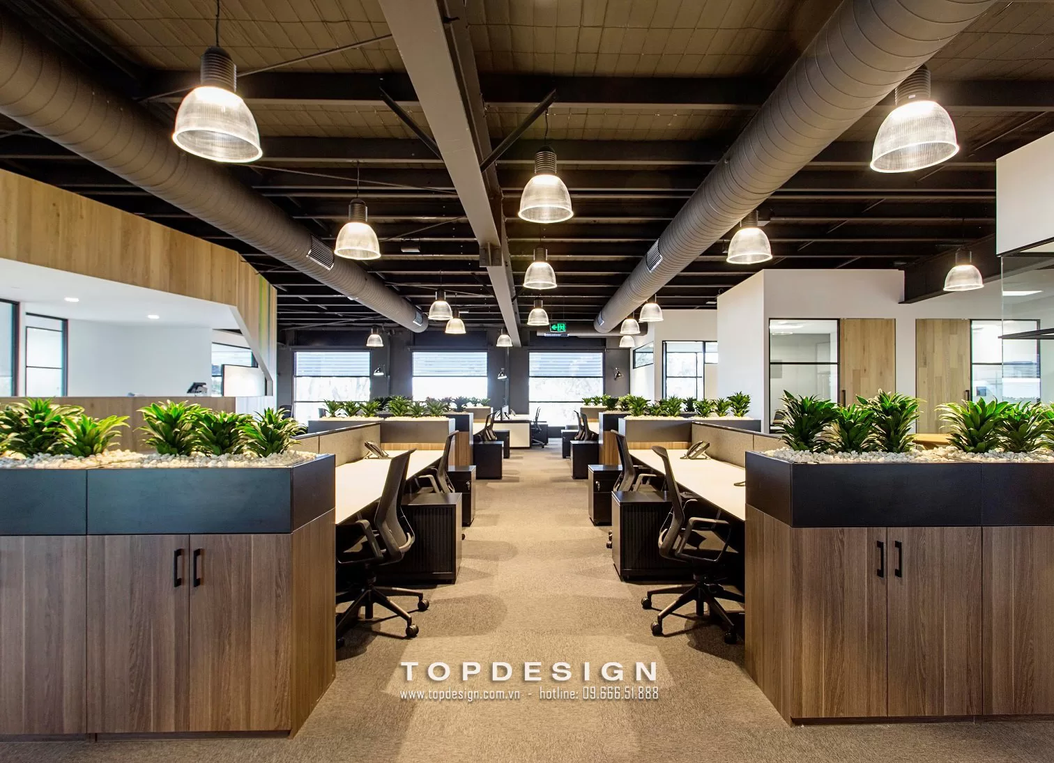 Mẫu thiết kế văn phòng phong cách công nghiệp - TOPDESIGN - 10