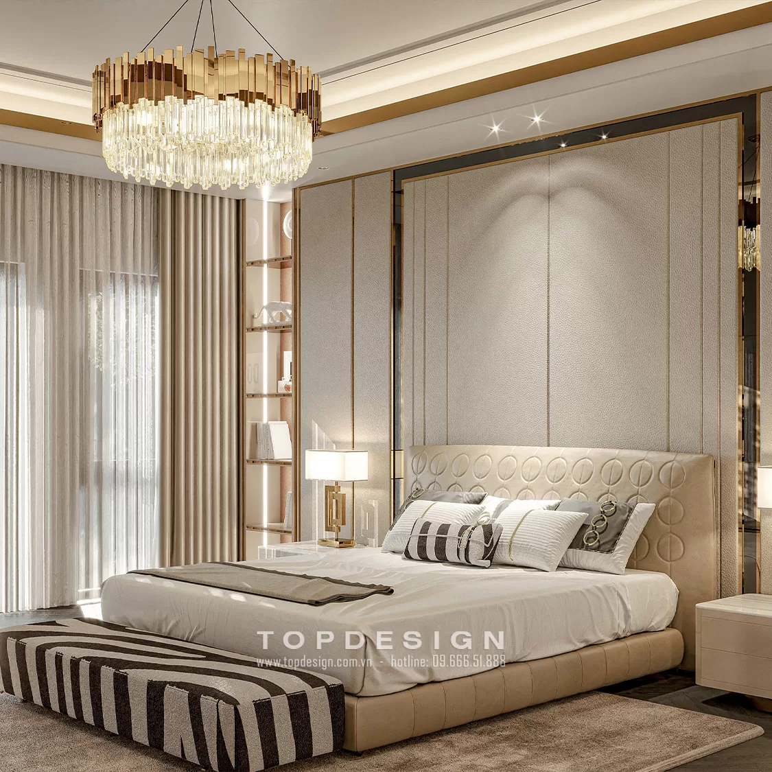 Thiết kế nội thất biệt thự phong cách tân cổ điển - TOPDESIGN - 16