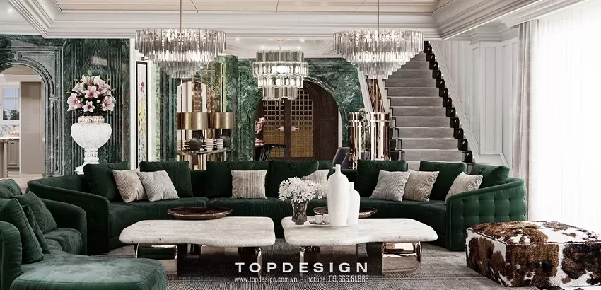 Thiết kế nội thất biệt thự phong cách Luxury - TOPDESIGN - 6