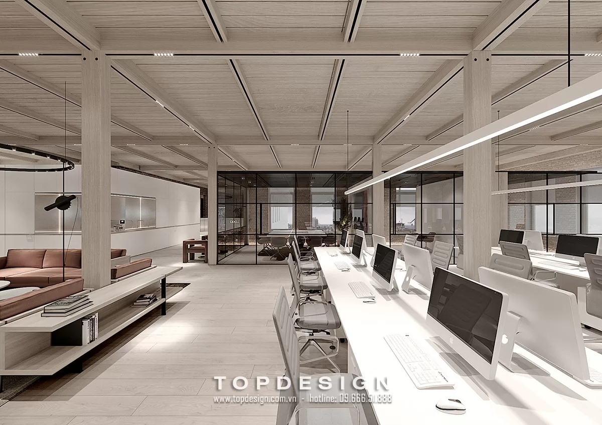 Thiết kế văn phòng tối giản - TOPDESIGN - 12